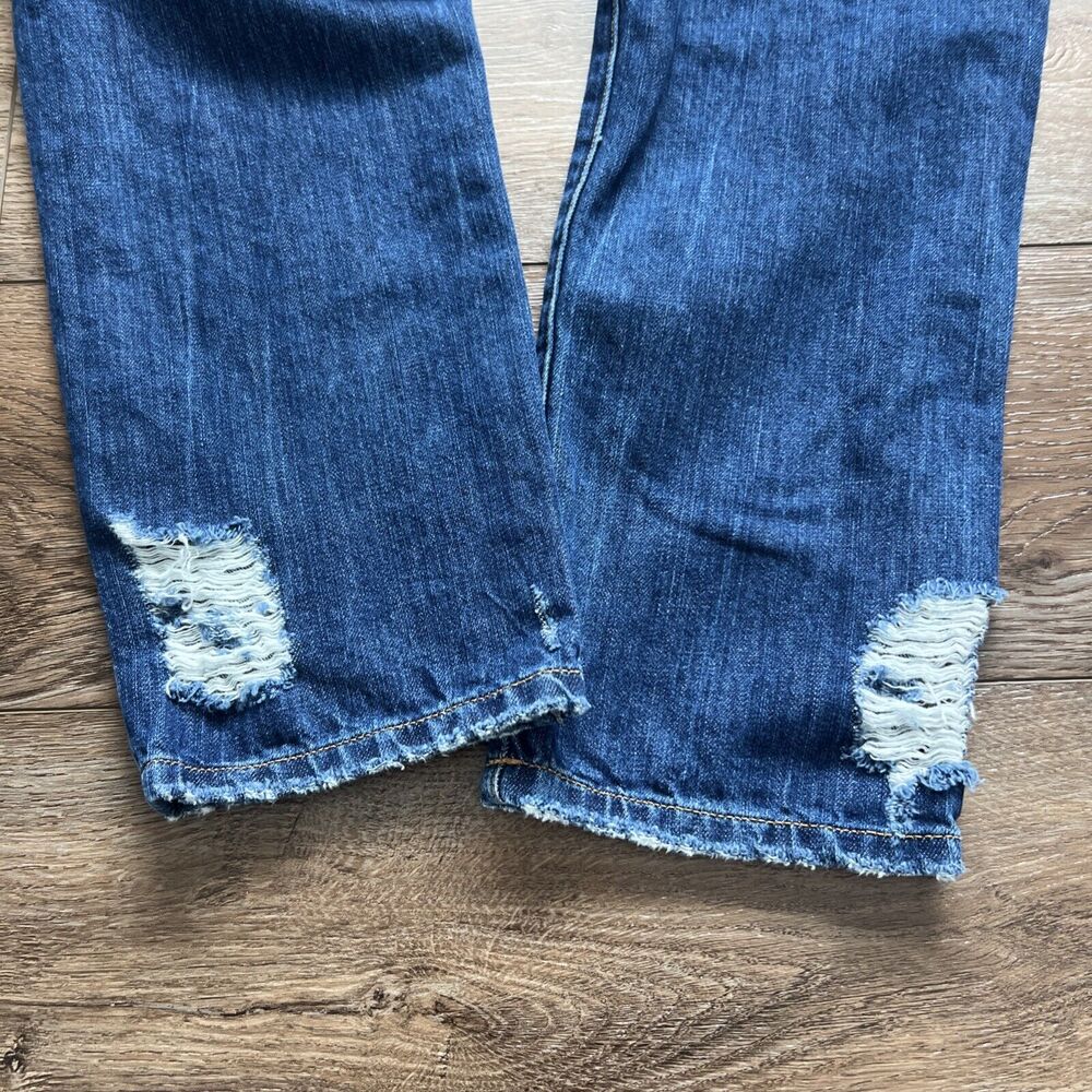 Artisan De Luxe Jean Women 28* Embroidered Distressed Ankle Mid-Rise Boho Hippie - Picture 10 of 12